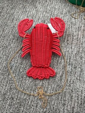 Tommy Bahama Red Lobster Woven Mini Crossbody Bag
